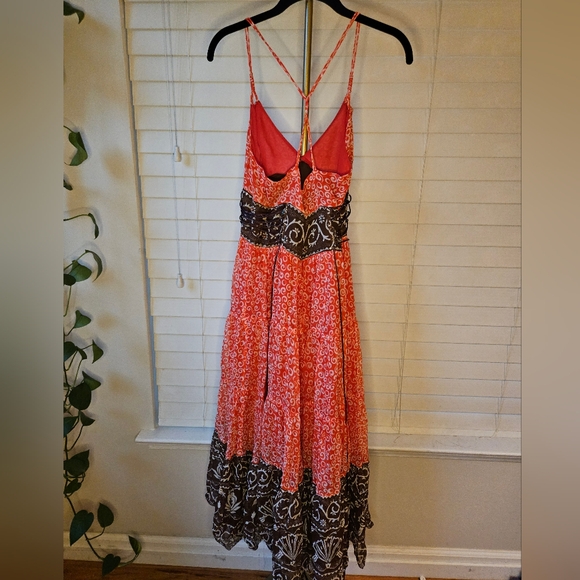 ECI Orange and Brown Maxi Dress With Laces - Picture 2 of 9
